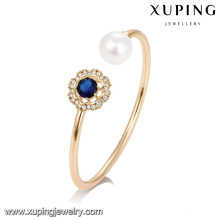 51737 Xuping últimas joyas de diseño, moda Brazalete de perlas con piedras preciosas artificiales